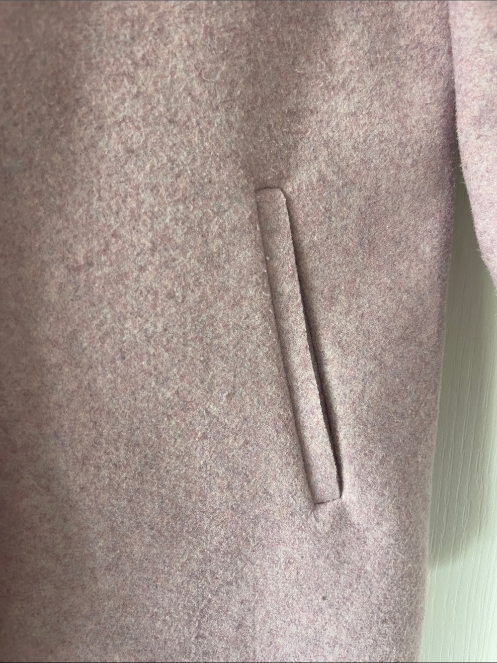 ONLY Blush Pink Single-Breasted Wool-Blend Pea Coat - Picture 2 of 5
